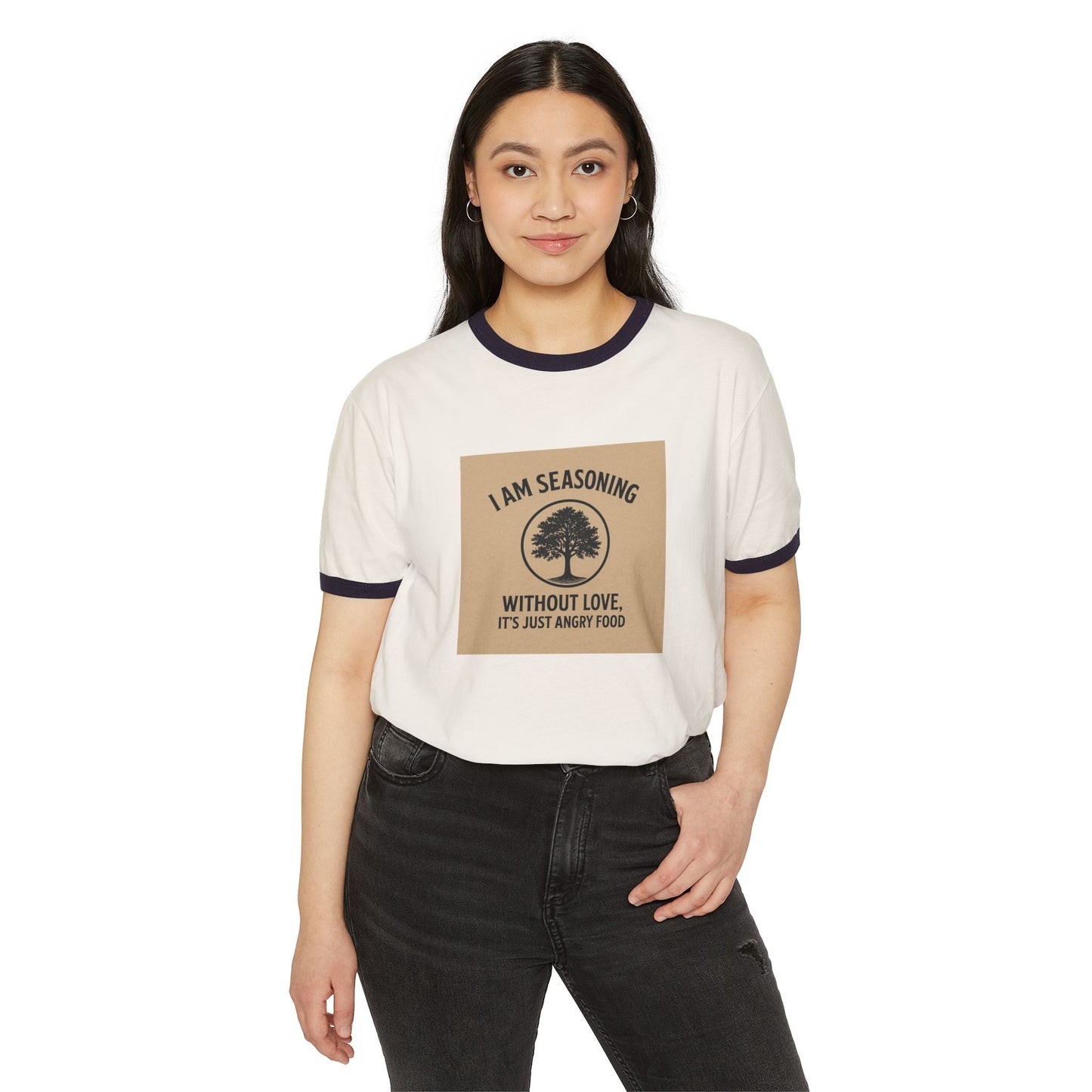 Humorous Cotton Ringer T-Shirt - For Food Lovers, Gift for Chefs, Casu ...